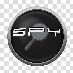 brodan icon set , spy, round black Spy logo transparent background PNG clipart