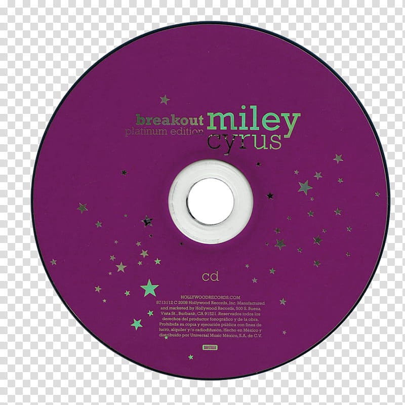 CDS, Breakout Miley Cyrus disc transparent background PNG clipart