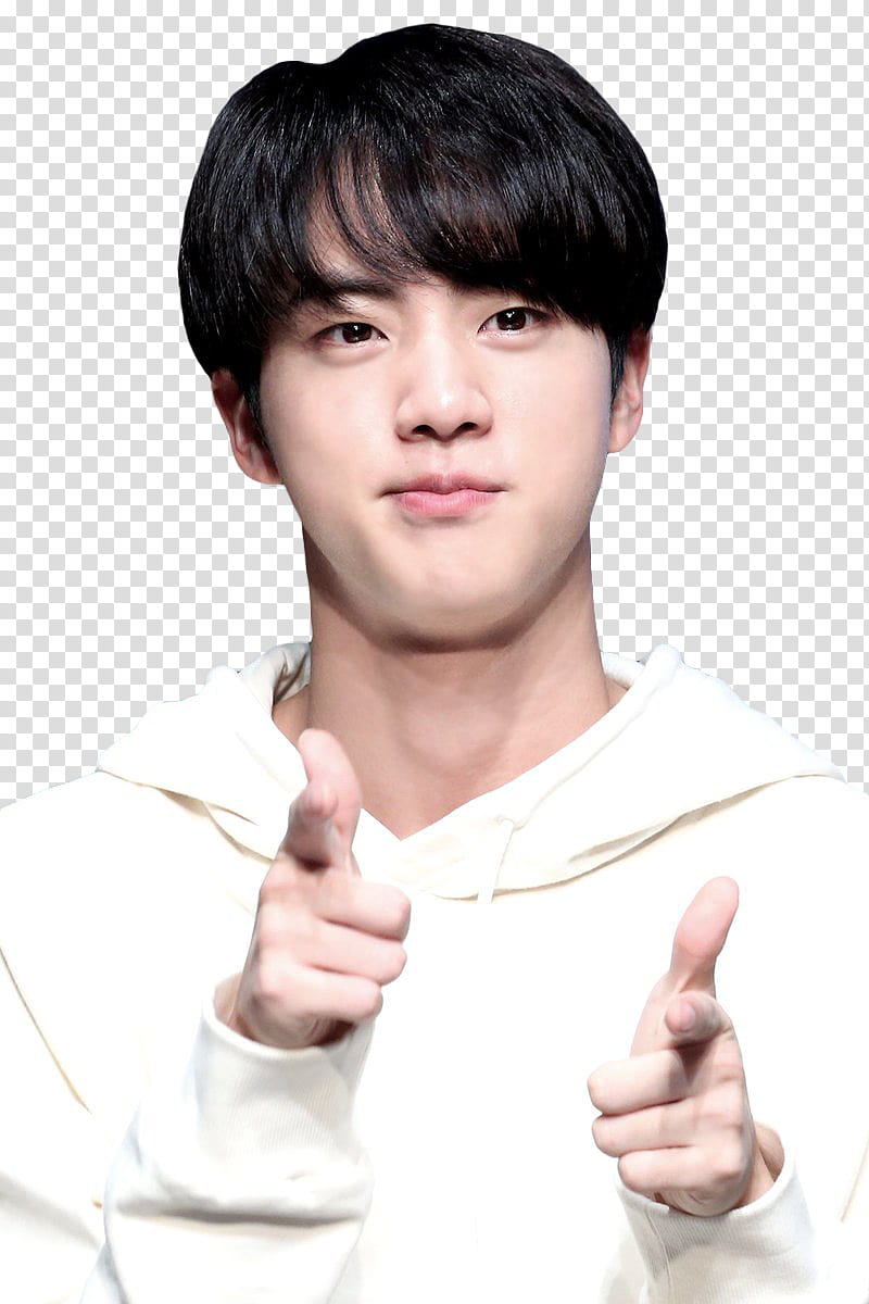 Seokjin BTS, smiling man making ok hand sign transparent background PNG clipart