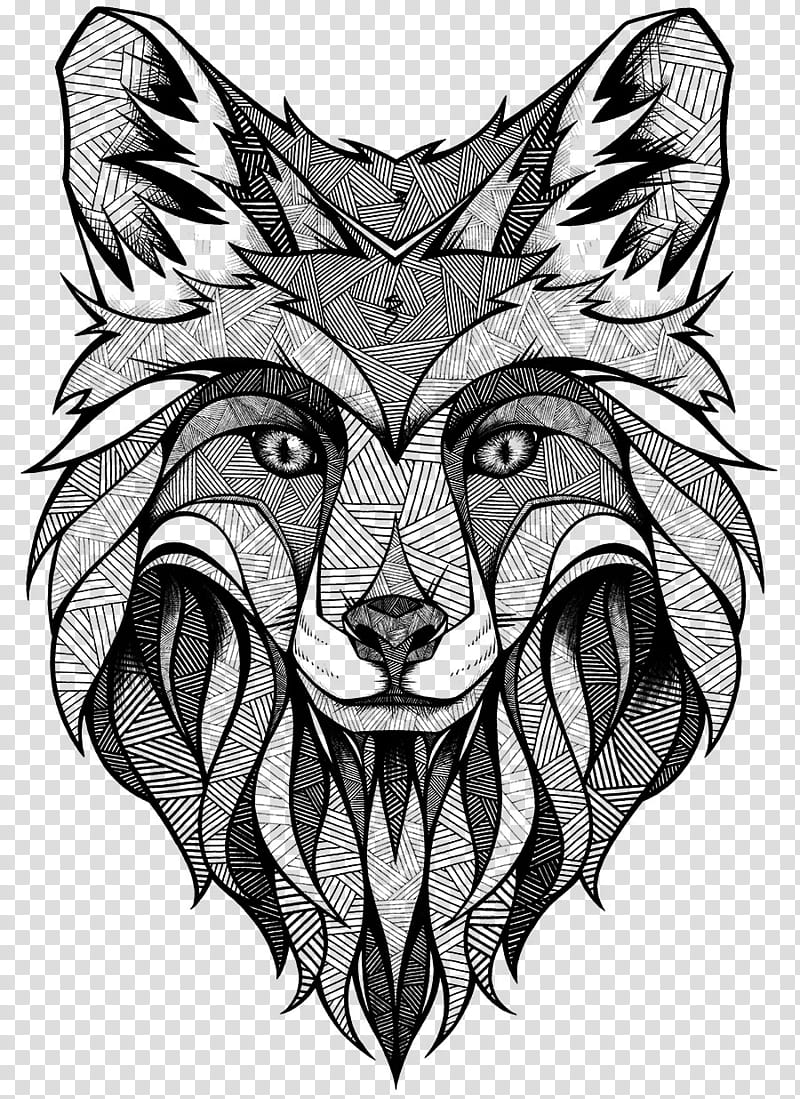 Lion Drawing, Tattoo, Tattoo Artist, Face Tattoo, Fox, Doodle, Coloring Book, Idea transparent background PNG clipart