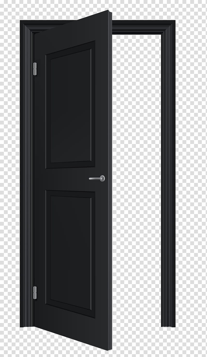 Open Door, black wooden -panel door art transparent background PNG clipart
