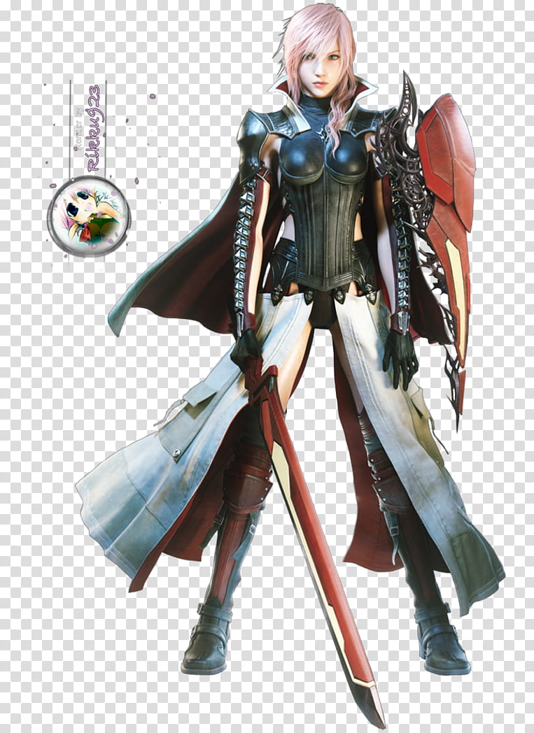 Lightnings Return Render , woman holding red sword anime character illustration transparent background PNG clipart