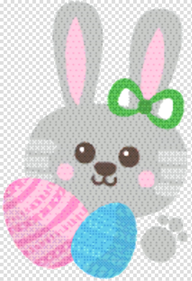 Easter Bunny, Rabbit, Easter
, Pink M, Turquoise, Polka Dot, Rabbits And Hares, Heart transparent background PNG clipart