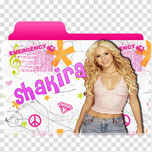 NEW Folder of singers, Shakira folder icon transparent background PNG clipart