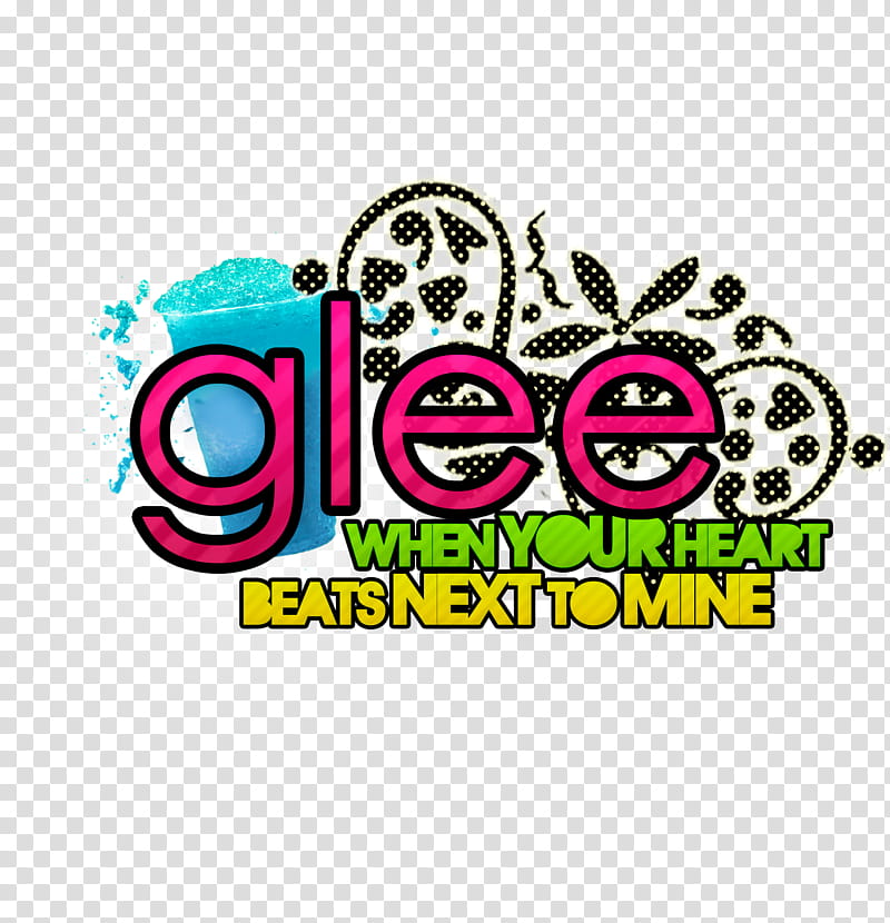 Glee text, glee when your heart beats next to mine text transparent background PNG clipart