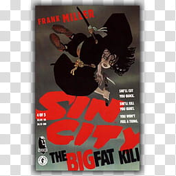Sin City iCon Collection Vista, Big Fat Kill Poster_x transparent background PNG clipart