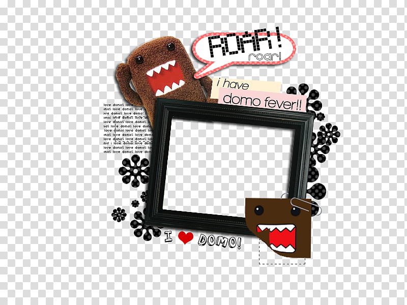 Cute Frames, Domo-kun frame transparent background PNG clipart