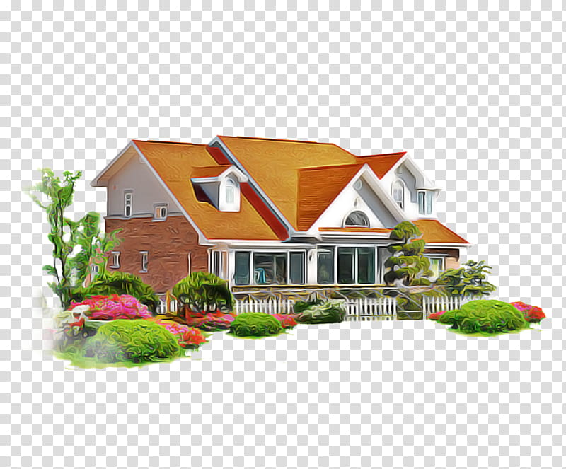 Haunted House, Building, Garden, Tree House, Painting, Home, Property, Roof transparent background PNG clipart