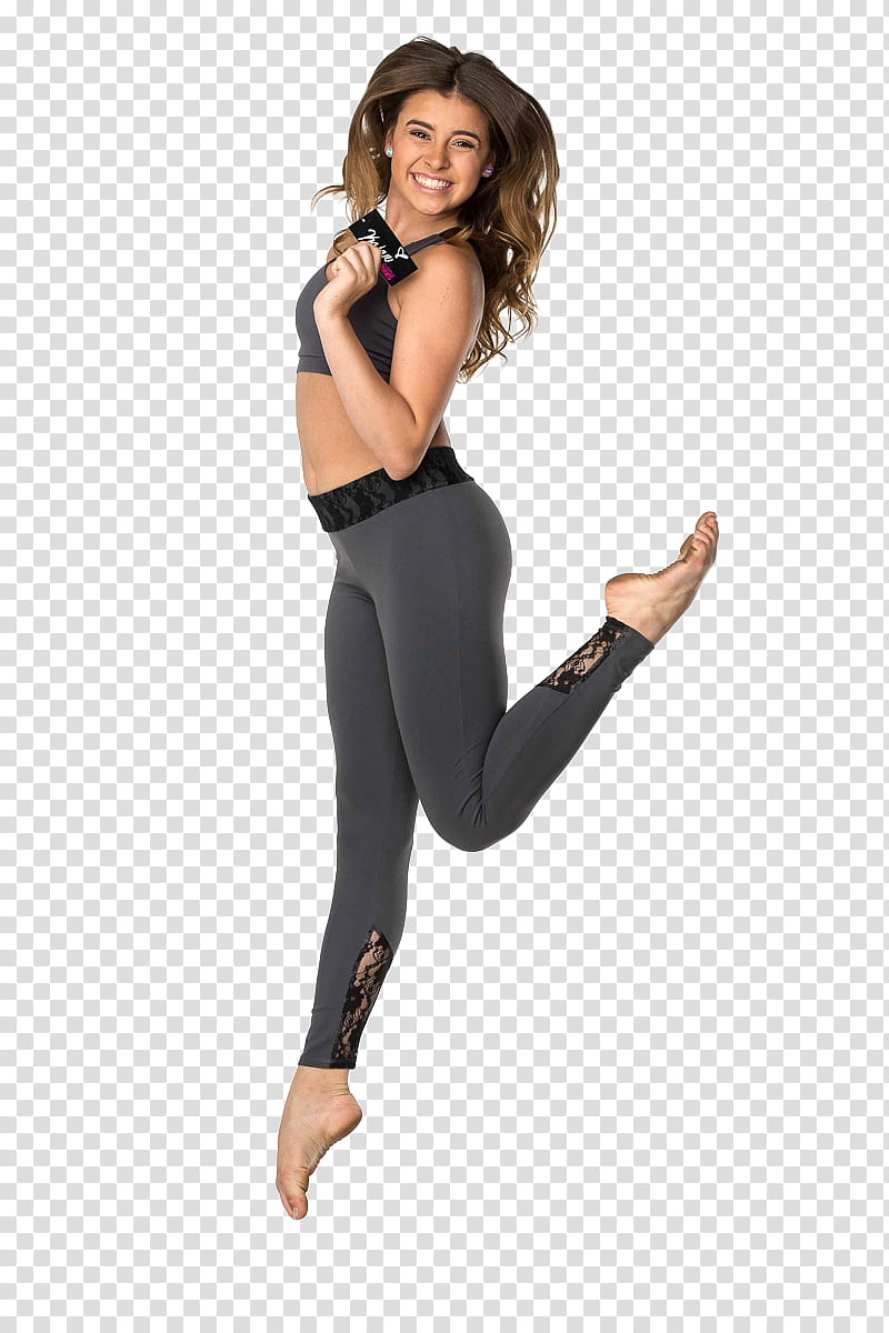 woman wearing grey sport bra and leggings transparent background PNG clipart