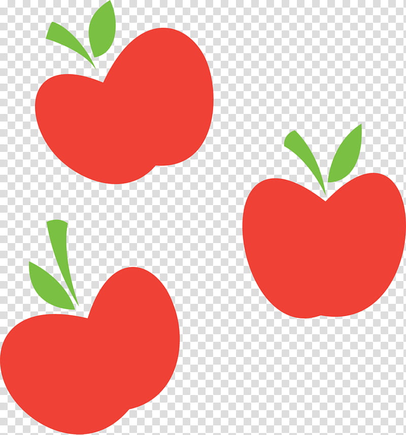 Cutie marks , three red apple fruits illustration transparent background PNG clipart