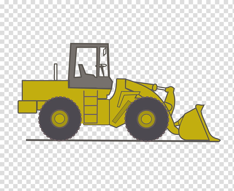 Bulldozer Vehicle, Loader, Backhoe Loader, Excavator, Case Construction Equipment, Tractor, Kanga Loaders, Yellow transparent background PNG clipart