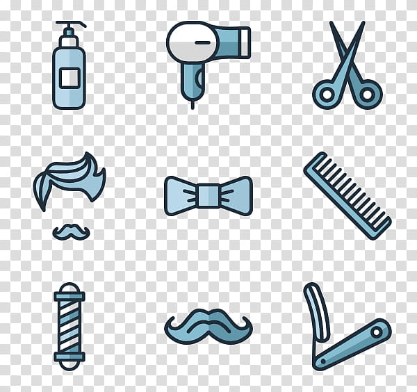 Shop Icon, Barber, Moustache, Hair, Shaver Shop, Blue, Text, Technology transparent background PNG clipart