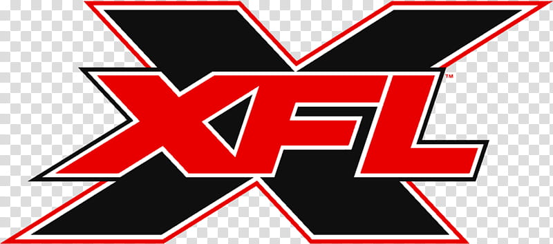 XFL  Logo Black Red transparent background PNG clipart