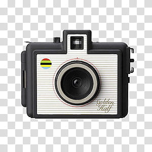 cameras, white and black point-and-shoot camera transparent background PNG clipart