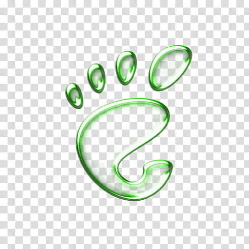 gnome logo colored metals, green foot print logo transparent background PNG clipart