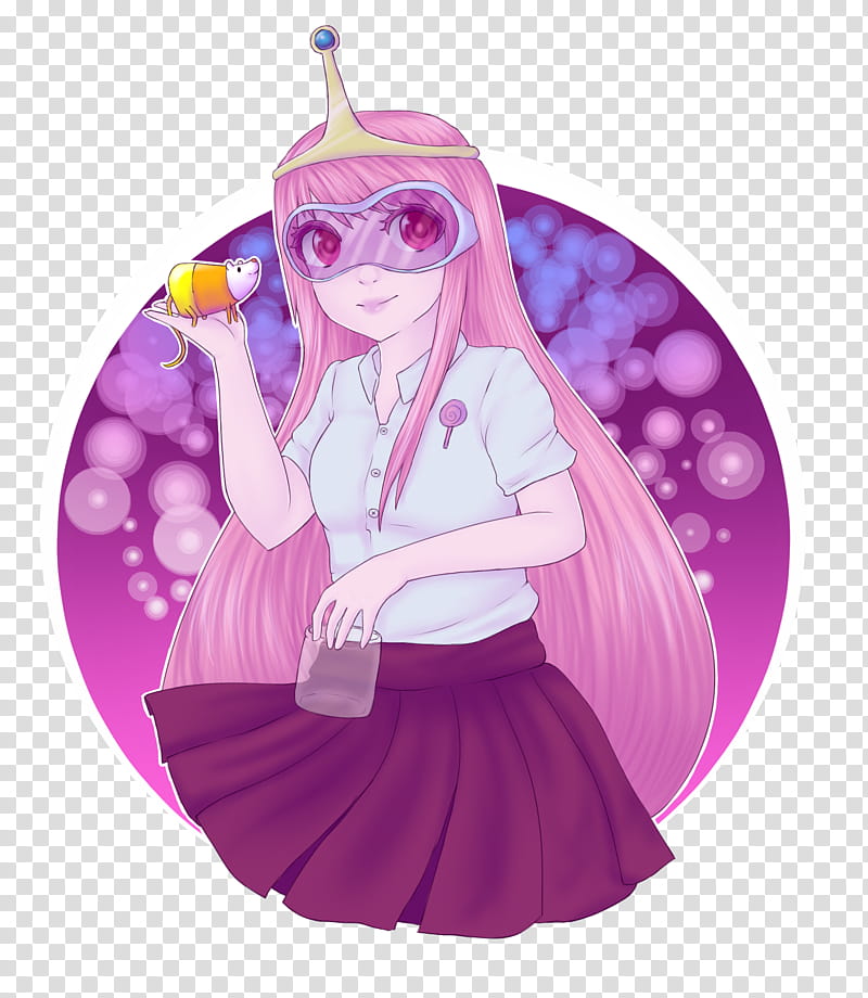 Princess Bubblegum and Science the Rat transparent background PNG clipart