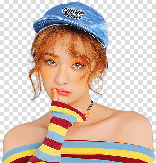 Byun Jungha Model STYLENANDA, woman in blue cap transparent background PNG clipart