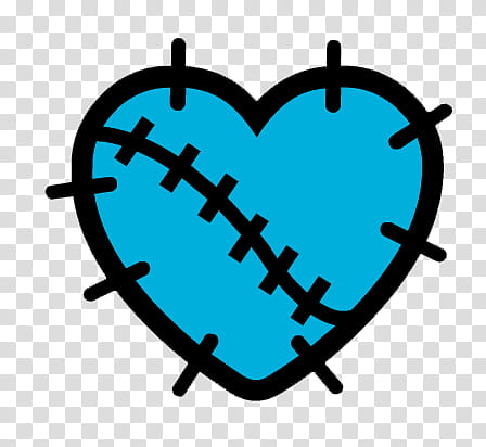 Monster High, blue and black heart illustration transparent background PNG clipart
