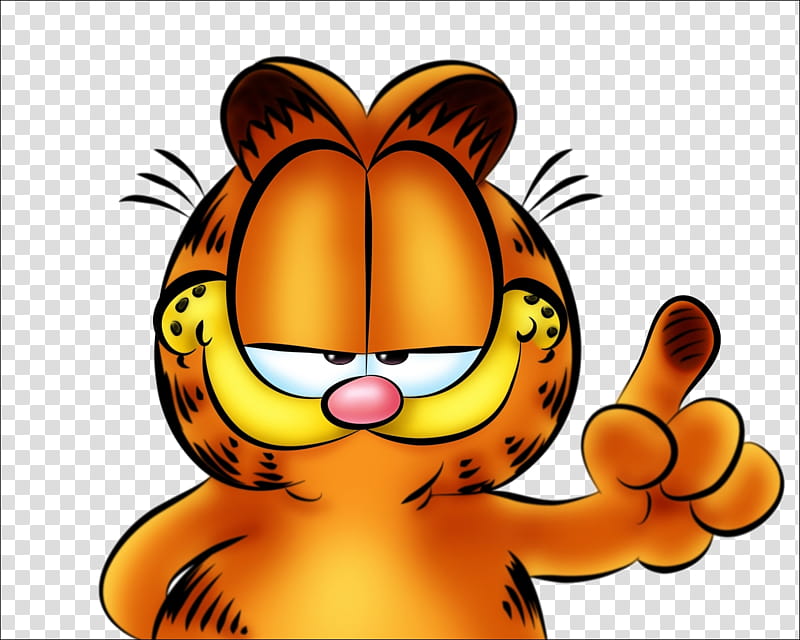 Garfield illustration transparent background PNG clipart