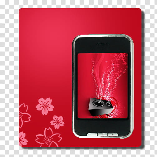 Sakura OS Icons, media filetypes, black Android smartphone transparent background PNG clipart