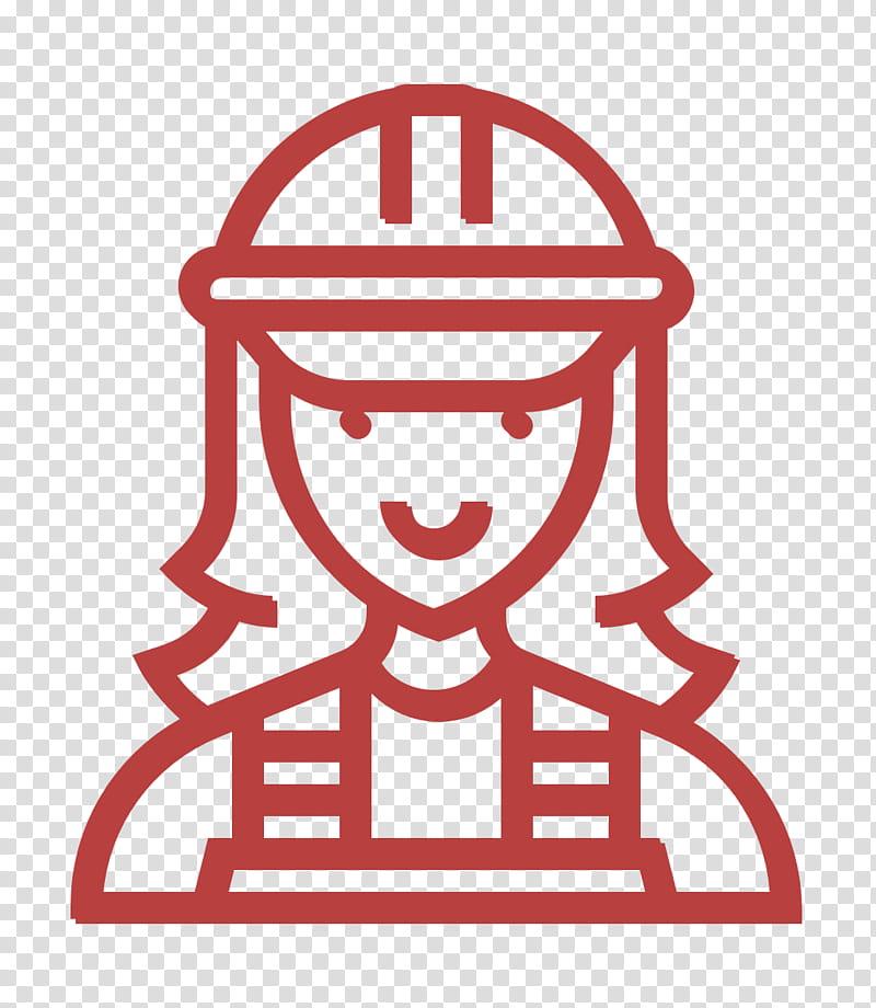 Electrician icon Careers Women icon, Line transparent background PNG clipart