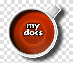 TeaPause dock icons, mydocuments, white ceramic mug with text overlay transparent background PNG clipart thumbnail