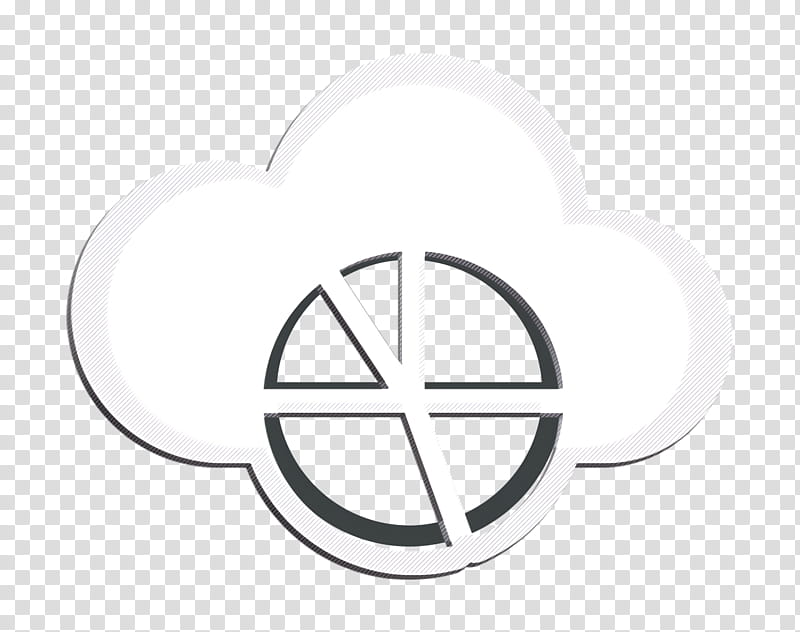 analytics icon chart icon cloud icon, Finance Icon, Graph Icon, Pie Icon, Statistics Icon, Text, Symbol, Logo, Blackandwhite, Circle transparent background PNG clipart