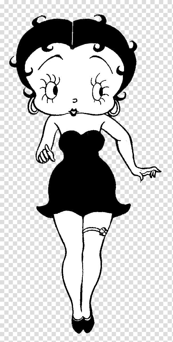 vintage s, Betty Boop sketch transparent background PNG clipart