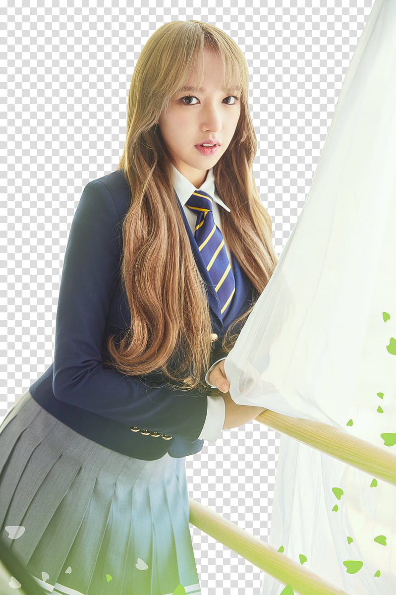 Cosmic Girls WJSN wears blue school uniform transparent background PNG clipart