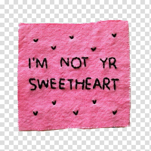 Full, I'm not yr sweetheart cross stitch decor transparent background PNG clipart