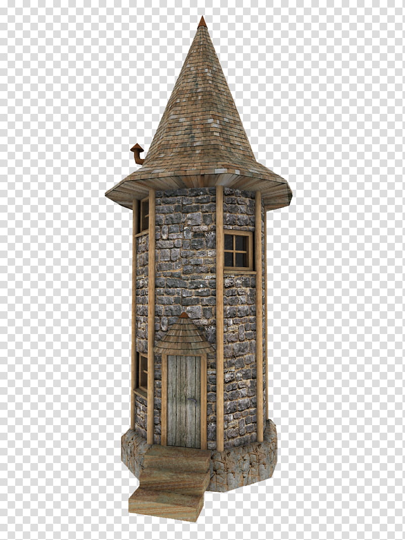 Fantasy Tower, brown stone tower transparent background PNG clipart