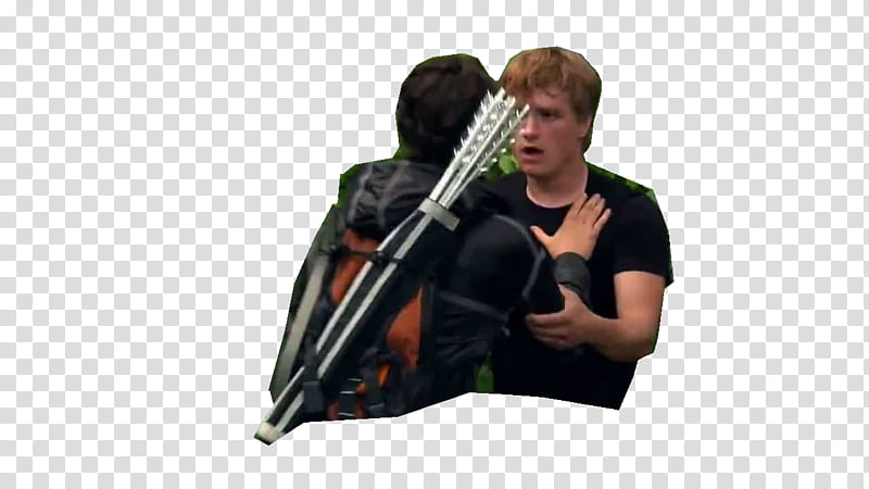 The Hunger Games, man holding man's arm transparent background PNG clipart