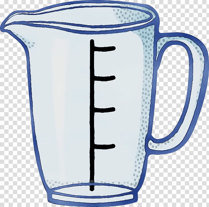 drinkware measuring cup tableware pitcher cup, Watercolor, Paint, Wet Ink, Serveware, Rain Gauge, Plastic transparent background PNG clipart