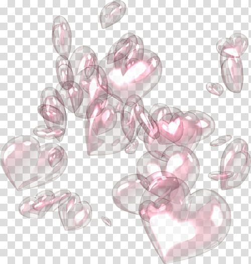 RNDOM, pink heart bubbles transparent background PNG clipart