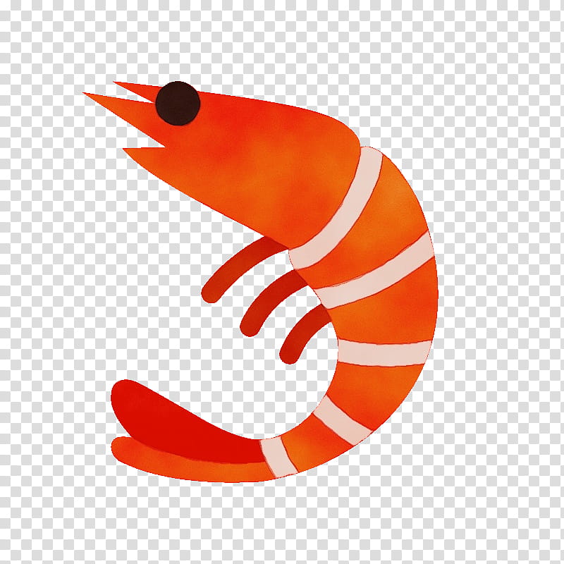 Orange, Watercolor, Paint, Wet Ink, Shrimp, Logo, Seahorse transparent background PNG clipart