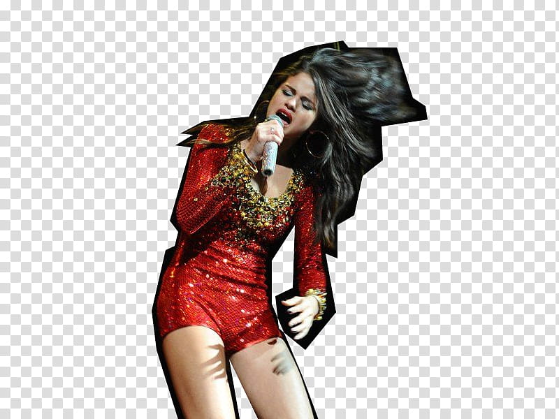 Selena Gomez en concierto  transparent background PNG clipart