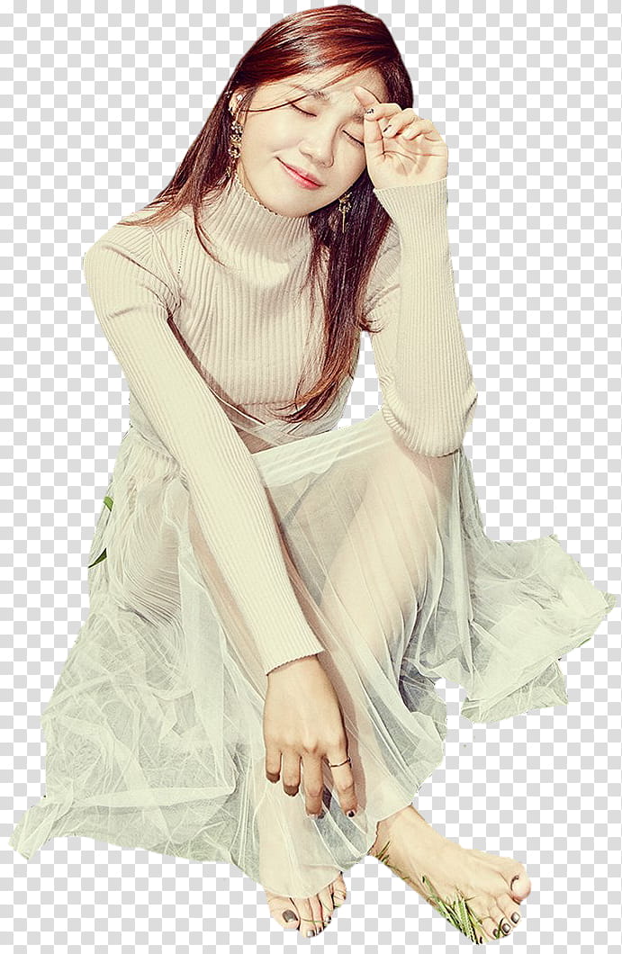 APink Only One, woman holding her head transparent background PNG clipart