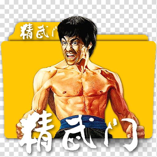 Bruce Lee movie folder icons collection,  fist of fury tc w transparent background PNG clipart