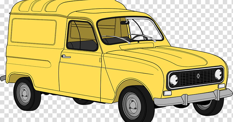 Classic Car, Renault 4, Compact Van, Renault Trafic, Renault Clio, Volkswagen, Renault Kangoo, Renault Twingo transparent background PNG clipart