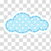COLLECT CUTE, blue and white polka-dot cloud illustration transparent background PNG clipart