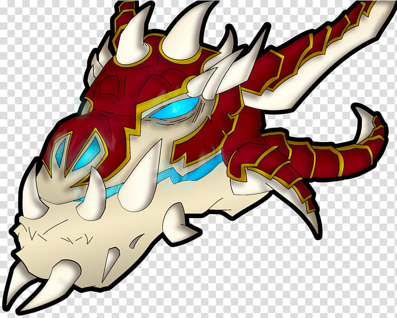 Armored Dragon LOGO, red and white dragon painting transparent background PNG clipart