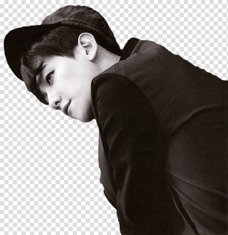 Baekhyun EXODUS Concept, man wearing black long-sleeved top transparent background PNG clipart