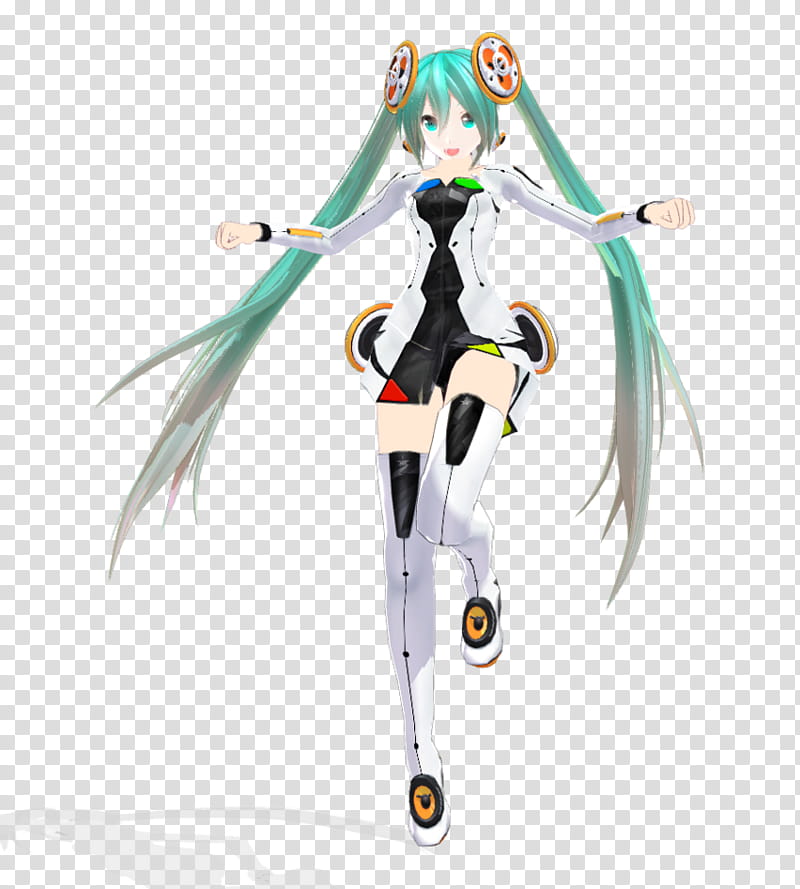 Holiday prsent, YYB Linkage Miku + transparent background PNG clipart