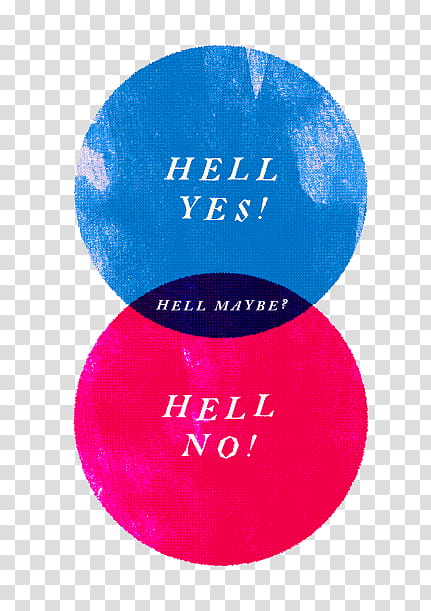 Super  , two round blue and red with Hell yes and no text transparent background PNG clipart