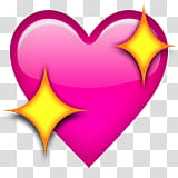 Aesthetic pink mega , pink hear emoji transparent background PNG clipart