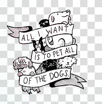 black and white dog doodle art transparent background PNG clipart