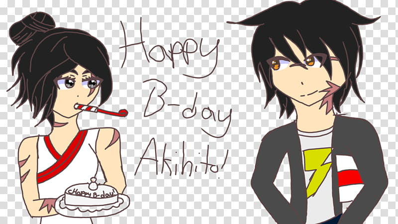 Happy b-day akihito transparent background PNG clipart