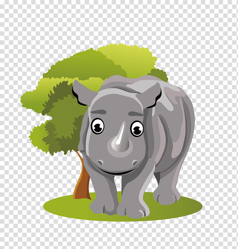 Cat And Dog, Rhinoceros, Jungle Animals, Animal Illustrations, Giant Panda, Cartoon, Grass, Snout transparent background PNG clipart