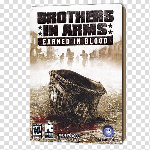 PC Games Dock Icons , Brothers in Arms Earned in Blood, PC DVD Brothers in arm case transparent background PNG clipart