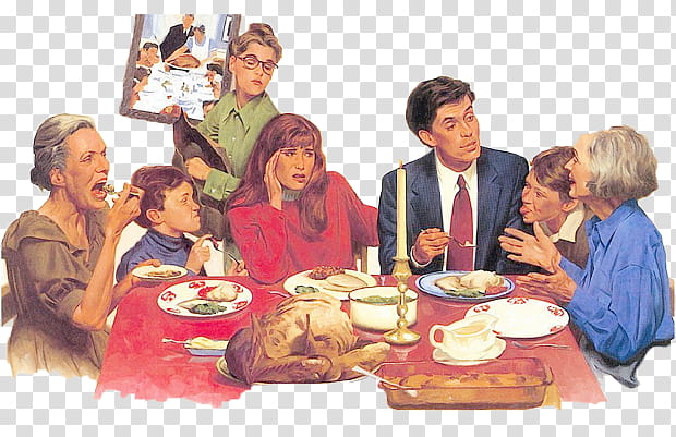 people sitting at table clip art